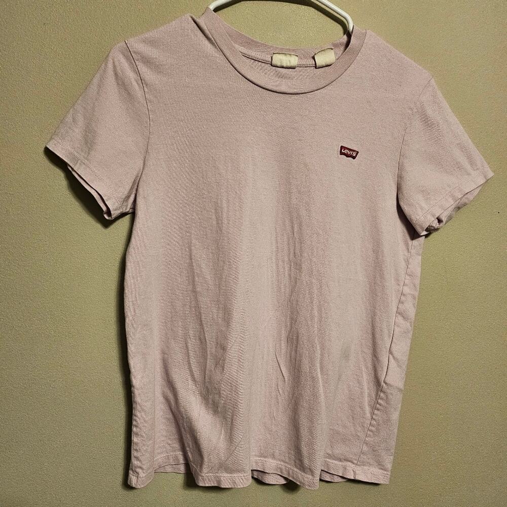 Levi's Strauss & Co Perfect Tee Shirt with Logo Light Pink Small Short Sleeve